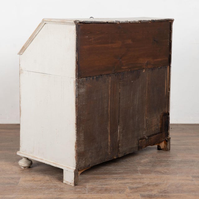 19th Century Swedish White Rococo Secretary Bureau For Sale - Image 13 of 13