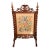 Late 19th Century Victorian Carved Walnut Antique Floral Needlepoint Fire Screen Panel Art For Sale