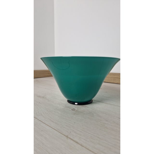 Bowl in Green Model Annitrenta Murano Glass from Venini, 1990s For Sale - Image 6 of 15