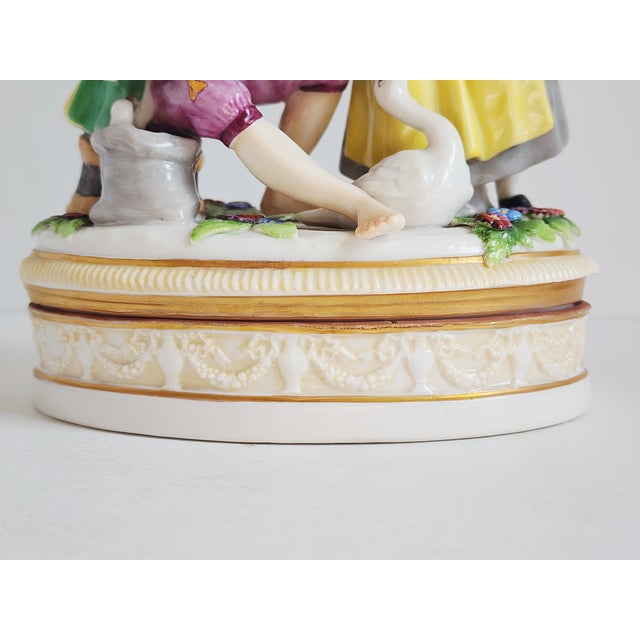 Antique Ludwigsburg Late 18th Century Porcelain Figurines Trinket Box For Sale - Image 9 of 16