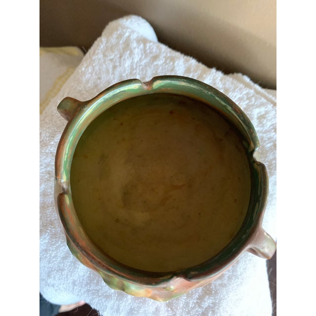 Roseville Pottery 1940s Roseville Potter 653-3 White Rose Pottery For Sale - Image 4 of 5