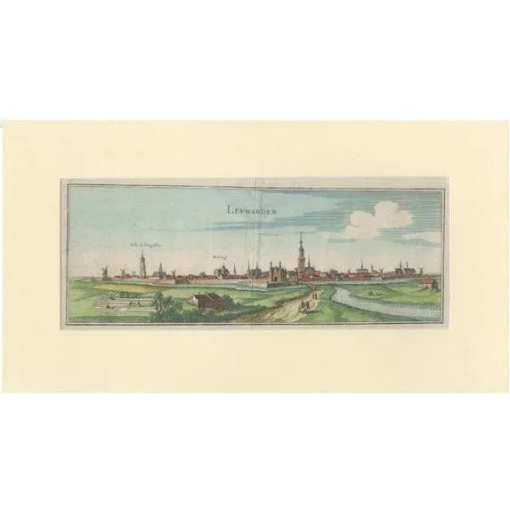 Merian, City of Leeuwarden, 1659, Print For Sale - Image 6 of 6