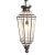 Bronzed metal work pendant lamp with beveled glass panels. Includes 3’ hanging chain and black ceiling plate. 100 watt max...