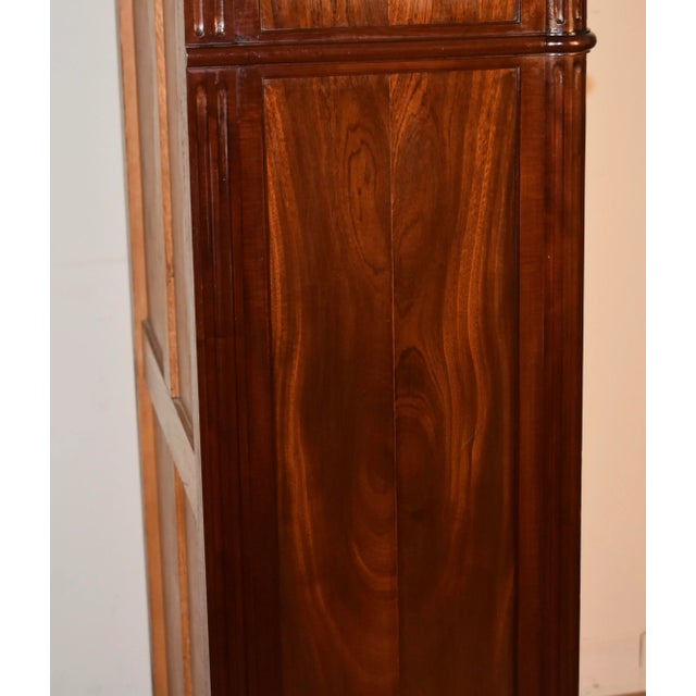 Wood 1900s Antique French Louis XV Dark Mahogany Secretary Desk Chest of Drawers For Sale - Image 7 of 13