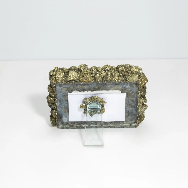 Gemstone Frame Medium Horizontal Pyrite For Sale - Image 7 of 7