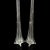 Transparent Tall Flower Vases French Glass Gladioli Iris Centrepiece - A Pair For Sale - Image 8 of 13