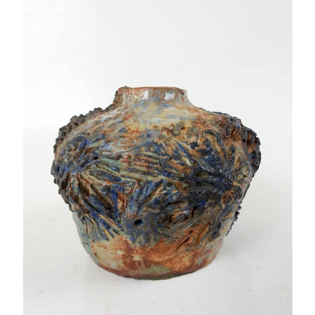 Vintage Hand Built Studio Pottery Vase For Sale - Image 11 of 11