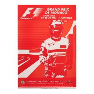 2003 Monaco F1 Grand Prix Poster, Formula 1, Monte-Carlo For Sale