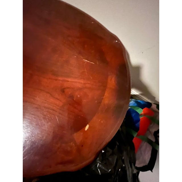 Late 20th Century Vintage Queen Anne Cherry Wood Oval Accent End Table For Sale - Image 5 of 6