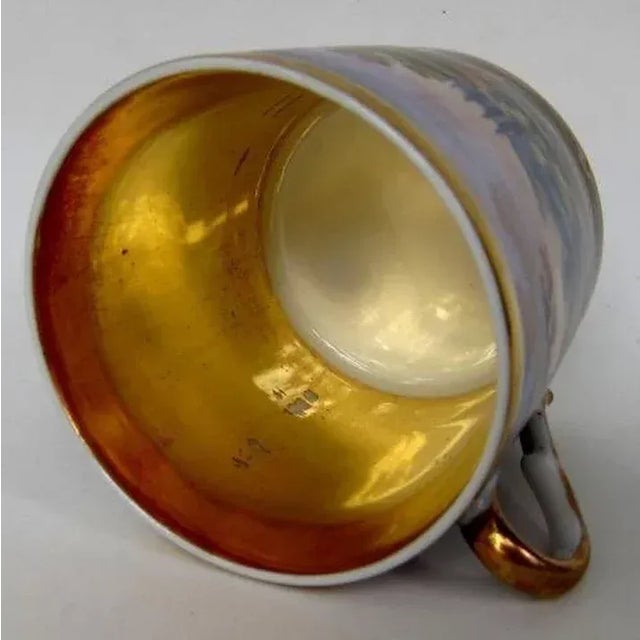 Ceramic 19th Century French Empire Porcelain Coffee Cup For Sale - Image 7 of 10