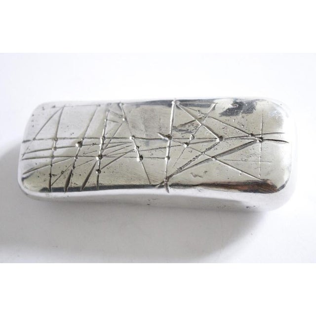 Post-Modern Abstract Pewter Sculpture by Walter Valentini, 1980 For Sale - Image 15 of 18