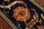 Textile Navy Blue Antique Persian Malayer Wool Runner With Rust Floral Motif For Sale - Image 7 of 9