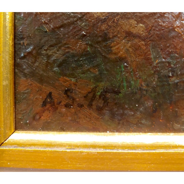 1910s Albert Spethmann - Women Bathing in a Dark Forest-Oil Painting For Sale - Image 5 of 9