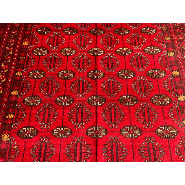 Vintage Afghan Ersari Turkmen Bokhara Gallery Rug - 8'4" X 4'3" For Sale - Image 12 of 13