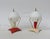 A pair of rare small lamps, "Rocket" bedside lamps, made in Germany in the 1950s. The two lamps differ in color but are...