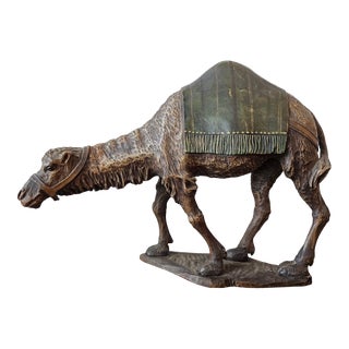 1920s Moroccan Figural Camel Carving Statue For Sale