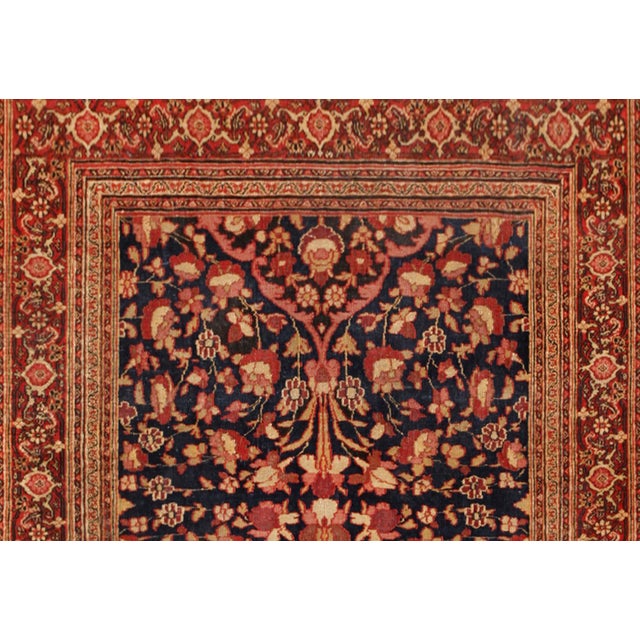 Antique Persian Khorason Oriental Rug in Small Size with Vase Design For Sale - Image 4 of 5