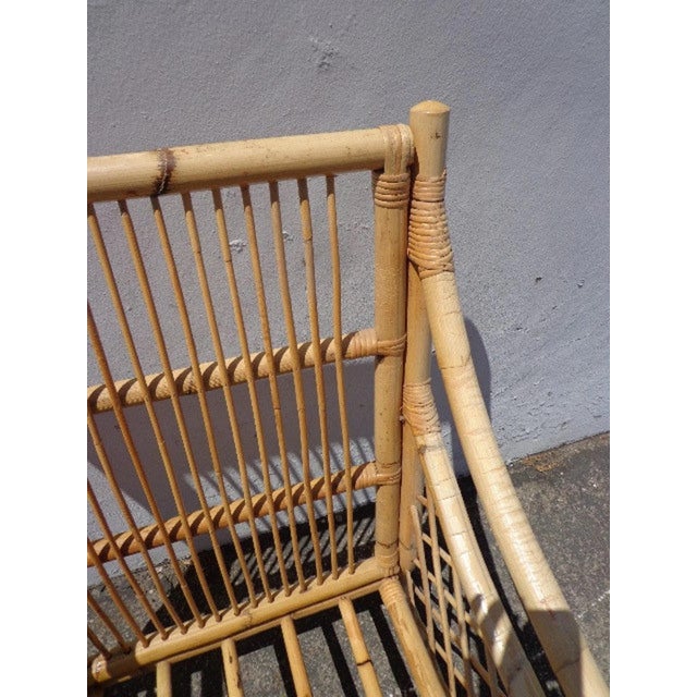 Late 20th Century Bohemian Rattan Armchair For Sale - Image 9 of 10