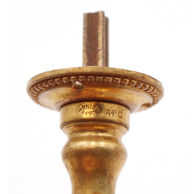 Mid 20th Century Reclaimed Gold Plated Oval Beaded Closet Door Knob For Sale - Image 5 of 8