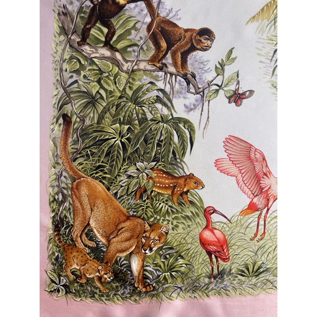 Hermes Équateur Pink Silk Scarf 2019 Robert Dallet For Sale In New York - Image 6 of 10