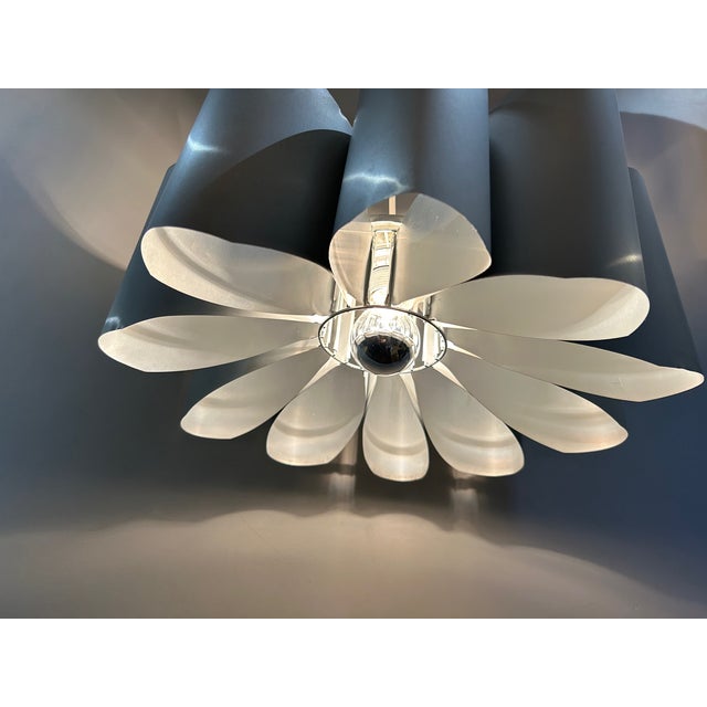 1970s Vintage Space Age Hanging Lamp in Aluminium, 1970s For Sale - Image 5 of 11