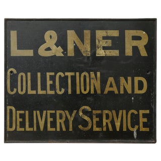 L & N E R Wooden Railway Sign, 1920s For Sale