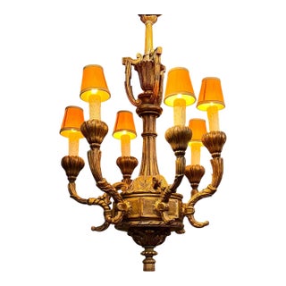 Antique Regency Style Giltwood Chandelier For Sale