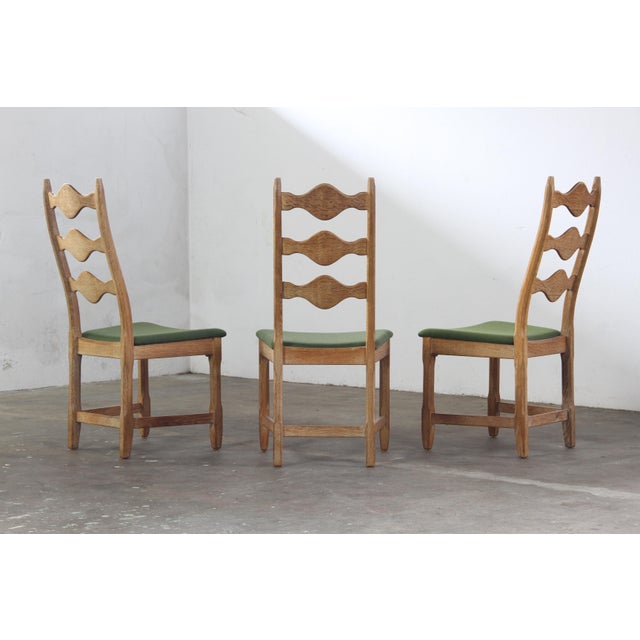 Vintage Danish Tall Back Brutalist Chairs by Henning Kjærnulf, 1960s, Set of 8 For Sale - Image 6 of 18