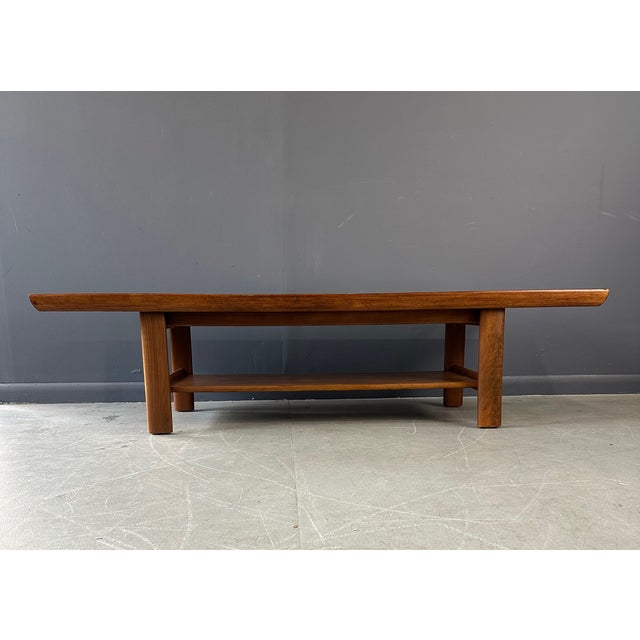 1960s Widdicomb Travertine and Walnut Coffee Table by Dale Ford Mid Century For Sale - Image 12 of 12