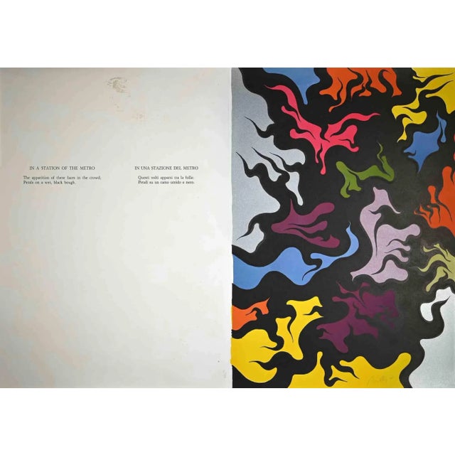 Composition is an original screen print realized by the artist Luigi Boille in 1971. It is in excellent condition. signed...