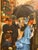 Busy European Street Scene by the Peruvian artist Andres Palacios (also known as "Palach", born 1958). The painting...