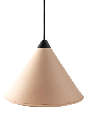 Namibia Leather Cone Large Lamp by Cuero Design