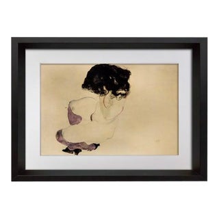 Egon Schiele Lithograph "Nude W/ Purple Stocking" For Sale
