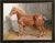 Suffolk Horse by Eerelman Framed in Italian Wood Vener Moulding For Sale