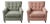 Mid-Century Hungarian Lounge Chairs in Sage Green and Dusty Pink Bouclé with Casters, Set of 2 For Sale