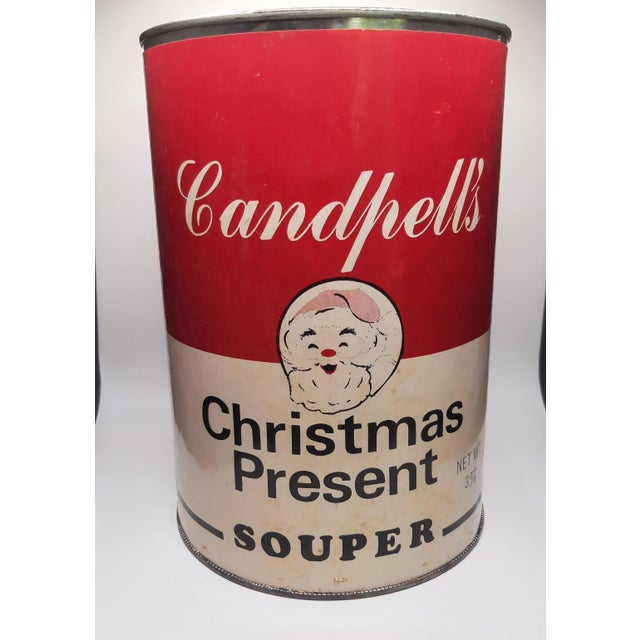 XXL Promo Candpells Christmas Present Santa Soup Can Rare For Sale In Fayetteville, AR - Image 6 of 12