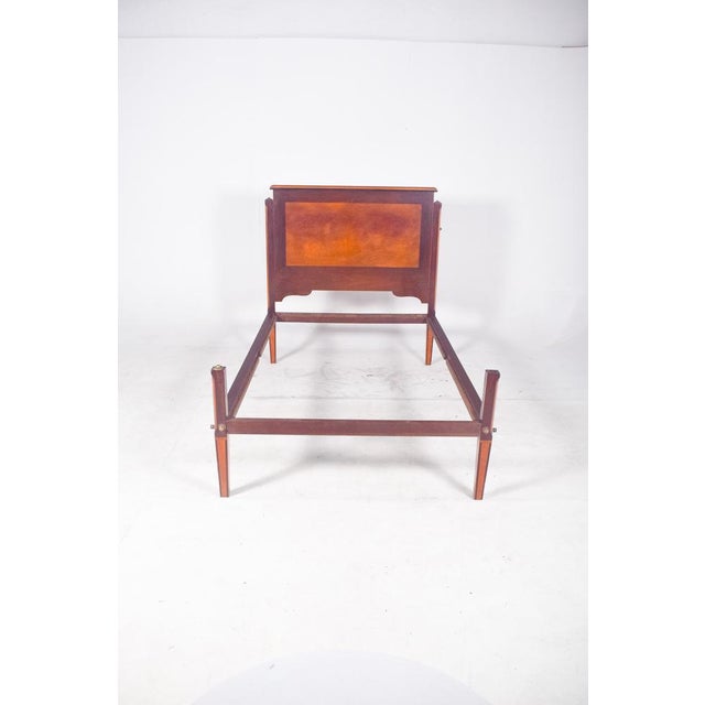 This double bed is a fine Portuguese piece from the 19th century, crafted in the D. Maria style. Made of solid mahogany,...