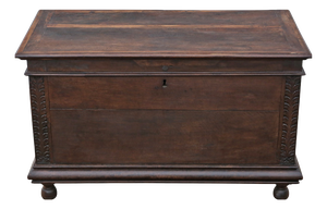 Large Antique European Oak Coffer, 18th Century