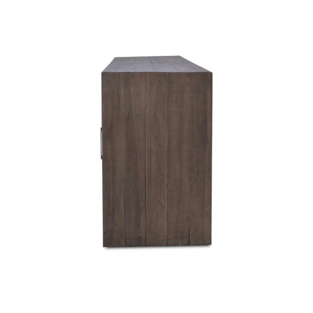 Rustic Brown Teak Sideboard For Sale - Image 4 of 8