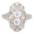 Vintage Belais Art Deco Diamond Ring 1.38ct 14k White Gold Sz 9.5 Fine Jewellery For Sale