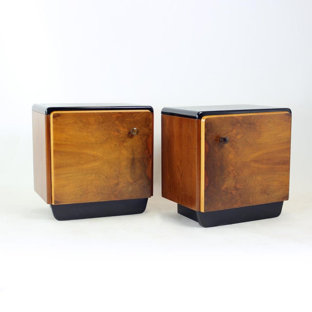 Czechoslovak Bedside Tables from Up Závody, 1930s, Set of 2 For Sale - Image 12 of 15