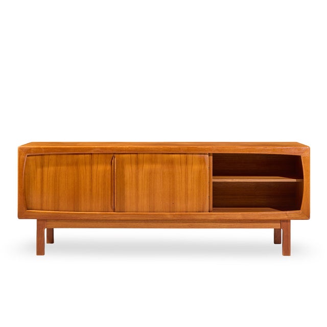 Hp Hansen Mid Century Danish Teak Sliding Door Credenza For Sale - Image 11 of 12