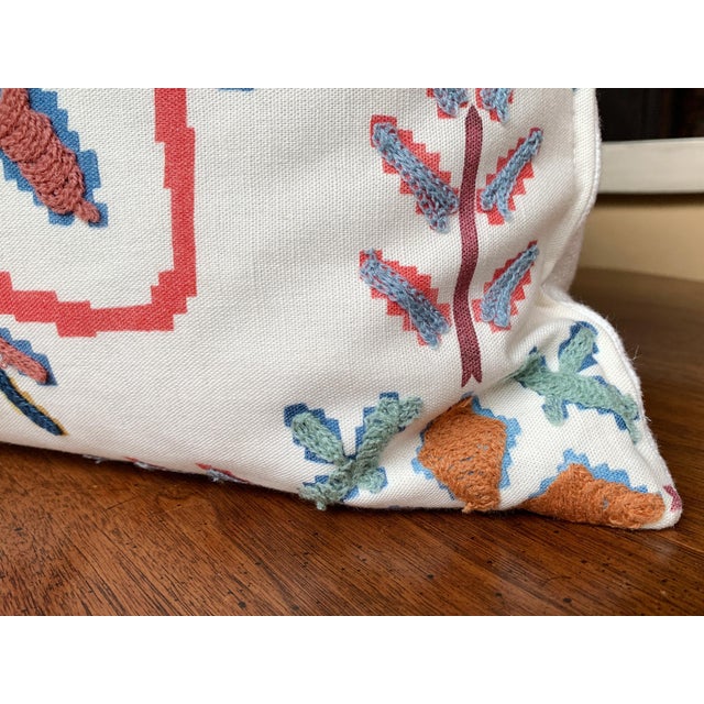 Custom Pillows in Jane Churchill Chintal Embroidered Fabric - A Pair For Sale In New York - Image 6 of 13