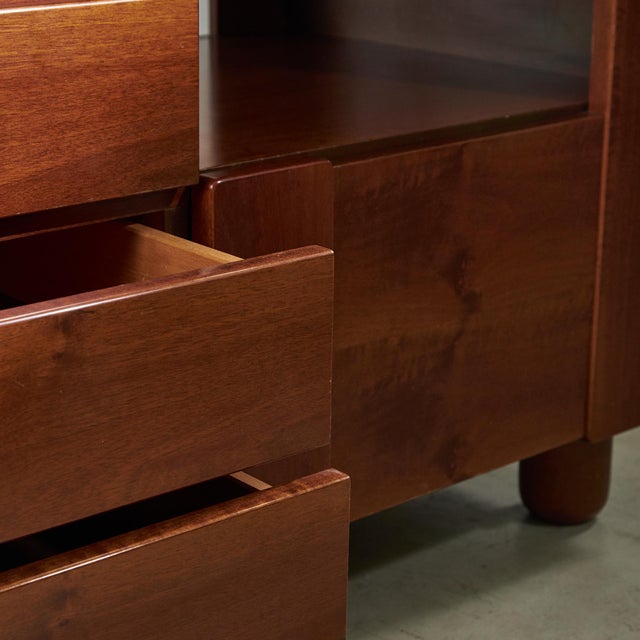 Italian Walnut Sideboard with Drawers from Mobil Girgi, 1970s For Sale - Image 12 of 18