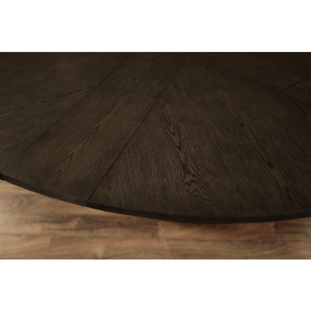 2020s 82 to 100 Inch Expandable Jupe Table With Self-Storing Leaves Seats 8-12, an Ap Exclusive by AntiquePurveyor For Sale - Image 5 of 11