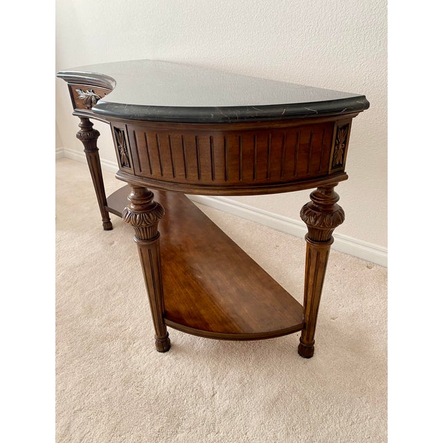 Vintage Drexel Heritage "Talavera" Collection Demilune Serrano Console Table Excellent Condtion For Sale - Image 9 of 15