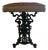 Antique 19th Century Victorian Ornate Cast Iron Parlor Bench With Patchwork Jacquard Cushioned Seat For Sale