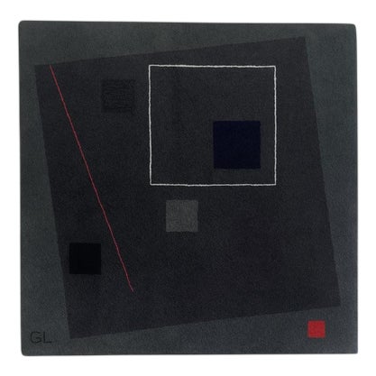 Geometric Abstract Rug or Tapestry by Guy de Lussigny for Tisca France For Sale