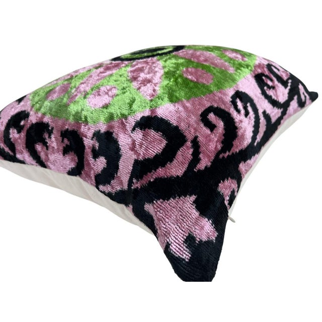 Green Large Silk Cushion Cover with Mystic Design, 2000s For Sale - Image 8 of 11