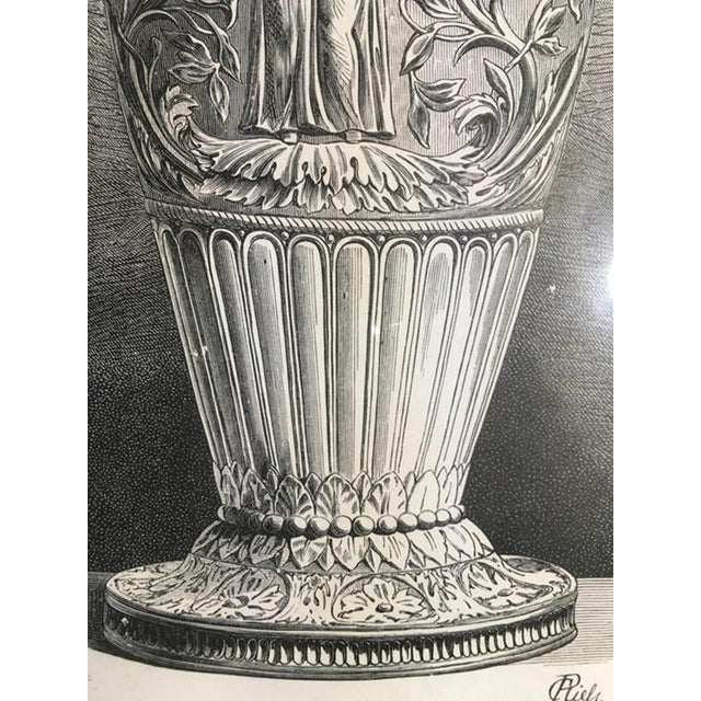 French Artist, Neoclassical Roman Marble Urns, 1850, Black and White Print For Sale - Image 11 of 18